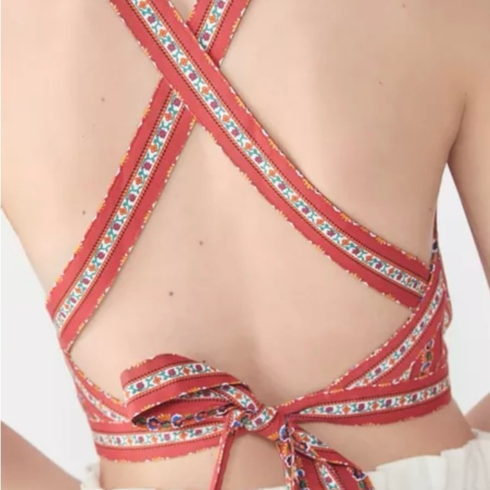 Urban Outfitters UO Brooke Apron Crossback Crop Top, Size Medium - Picture 7 of 9